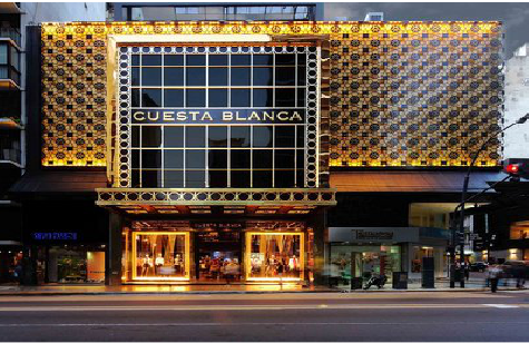 台前门头设计与商业空间的纽带。