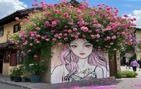 台前怎么设计网红打卡墙绘