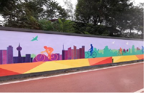 台前墙体彩绘-围墙