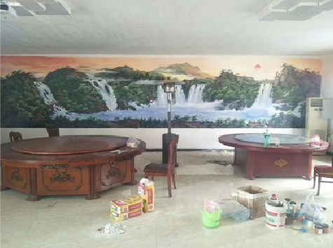 台前墙绘-写实风景