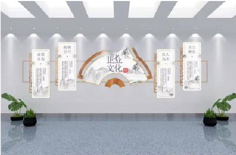 台前企业文化墙设计的核心要素。