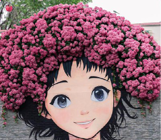 台前墙体彩绘-网红墙打卡