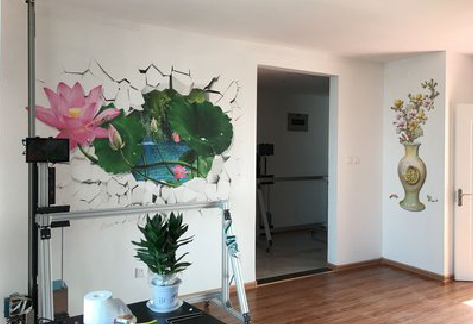 台前墙体彩绘相比墙纸的优势。