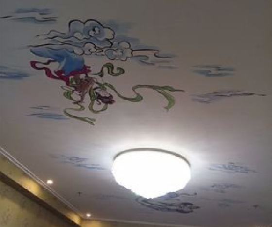 台前如何快速绘制天花板上的手绘墙？