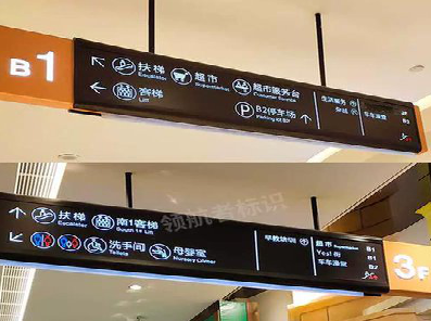 台前如何通过商场标识牌引导客流分布？